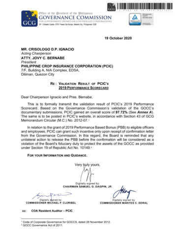 19 October 2020 MR. CRISOLOGO D.P. IGNACIO . - Pcic.gov.ph