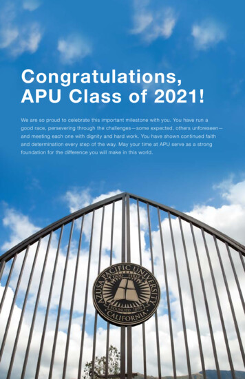 Congratulations, APU Class Of 2021!