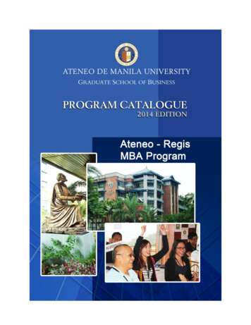 Program Catalogue - Ateneo De Manila University