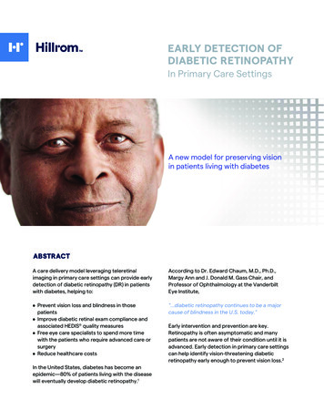 EARLY DETECTION OF DIABETIC RETINOPATHY