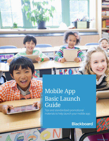 Mobile App Basic Launch Guide - Blackboard
