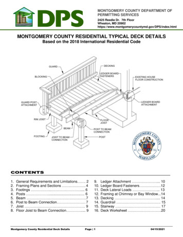 MONTGOMERY COUNTY RESIDENTIAL TYPICAL DECK 