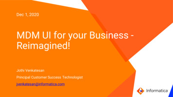 MDM UI For Your Business - Reimagined!