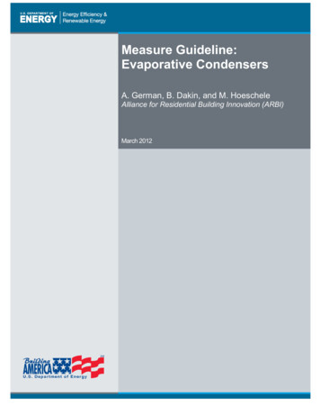 Measure Guideline: Evaporative Condensers