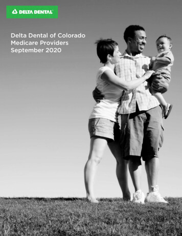 Delta Dental Of Colorado Medicare Providers September 2020