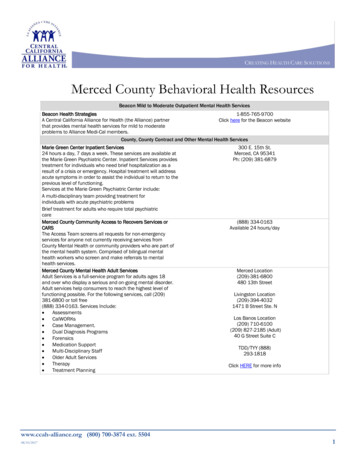 Merced County Behavioral Health Resources