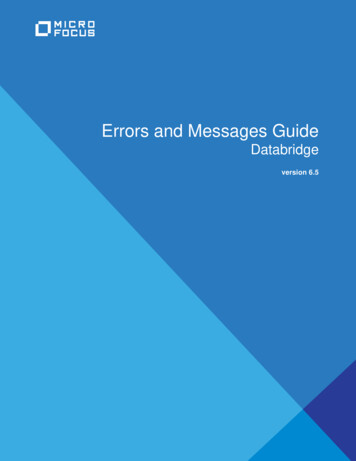 Errors And Messages Guide - Attachmate