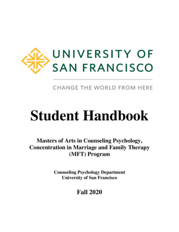 Student Handbook - University Of San Francisco