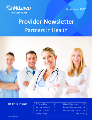 Provider Newsletter - MHP MHP