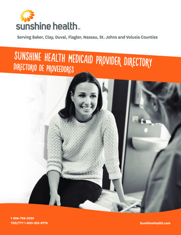 Sunshine Health Medicaid Provider Directory - Region 4