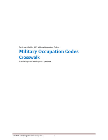 Military Occupation Codes Crosswalk