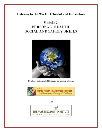 Module 2 Personal, Health, Social And Safety Skills