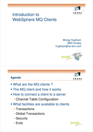 Introduction To WebSphere MQ Clients