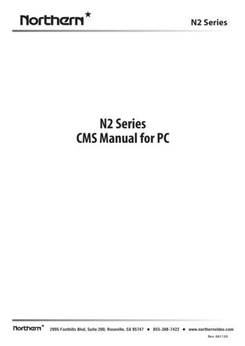 N2 Series CMS Manual For PC - Northern Video
