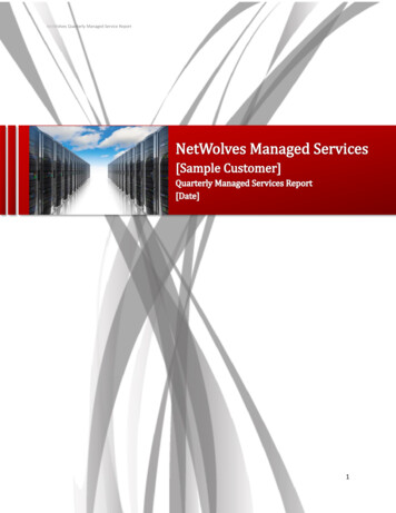 NetWolves Quarterly Managed Service Report