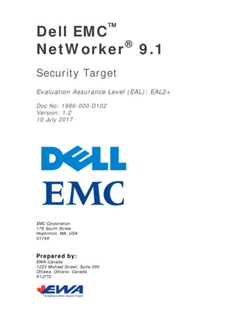 Dell EMC NetWorker 9 - Common Criteria