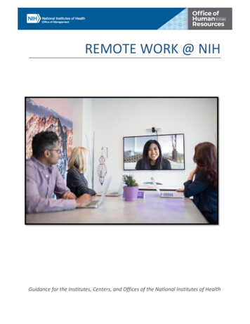 Remote Work Guide At NIH