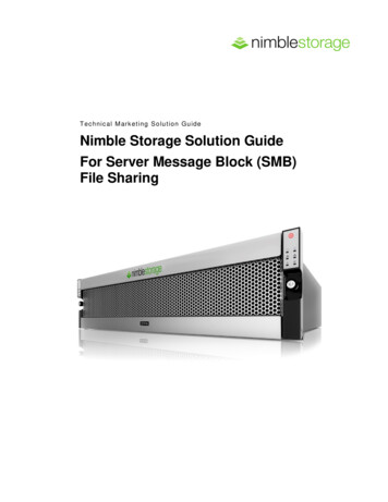 Technical Marketing Solution Guide Nimble Storage Solution .