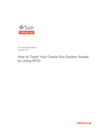 How To Track Your Oracle Sun System Assets By Using RFID
