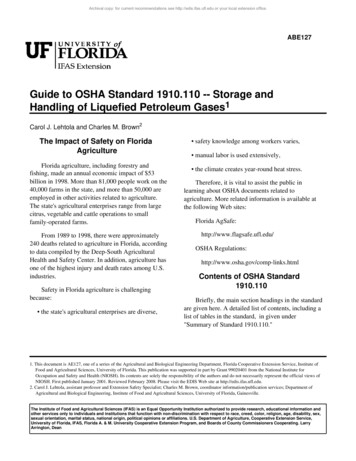 Guide To OSHA Standard 1910.110 -- Storage And Handling 