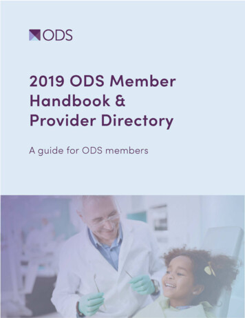 ODSSCD Member Handbook 2019 - ODS Community Dental