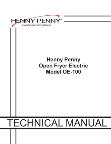TECHNICAL MANUAL - Henny Penny
