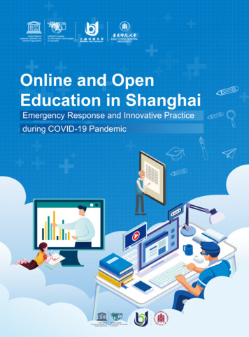 Online And Open Education In Shanghai - UNESCO