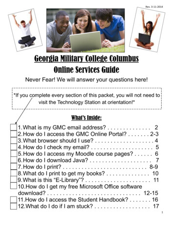 Georgia Military College Columbus Online Services Guide - GMC