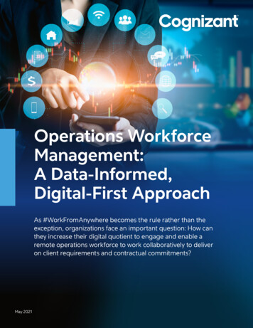 Operations Workforce Management: A Data-Informed, Digital .