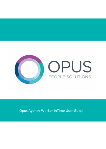 Opus Agency Worker InTime User Guide