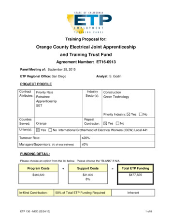 Orange County Electrical Joint Apprenticeship And Training .