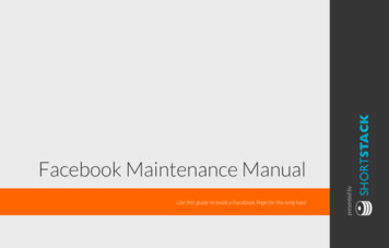 K AC ST Facebook Maintenance Manual T OR SH