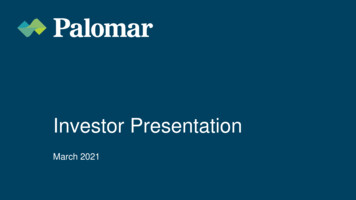 Investor Presentation - Static.seekingalpha 