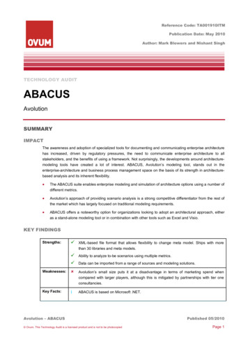 TECHNOLOGY AUDIT ABACUS - Avolution