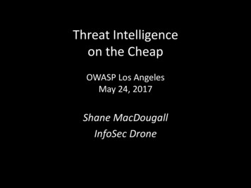 Threat Intelligence On The Cheap - OWASP