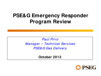 PSE&G Emergency Responder Program Review