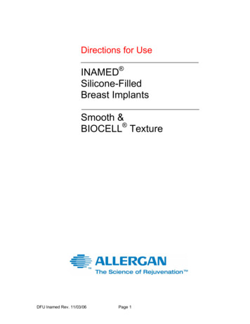 Directions For Use - INAMED Silicone-Filled Breast .