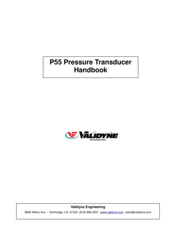 P55 Pressure Transducer Handbook - Validyne
