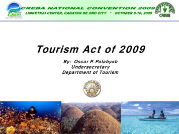 Tourism Act Of 2009 - Creba.ph