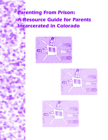Parenting From Prison: A Resource Guide For Parents .