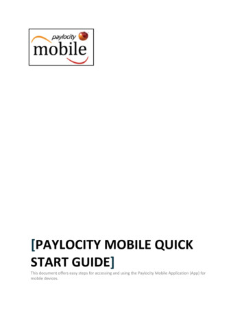 Paylocity Mobile Quick Start Guide - CGCC