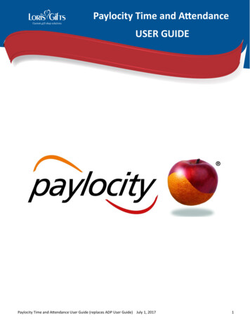 Paylocity Time And Attendance USER GUIDE