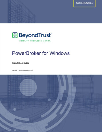 PowerBroker For Windows Installation Guide