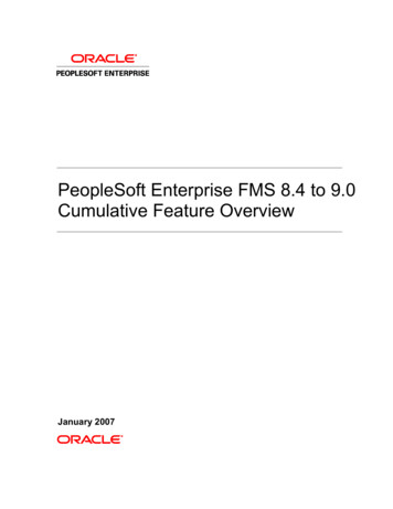 PeopleSoft Enterprise FMS 8.4 To 9.0 Cumulative Feature .