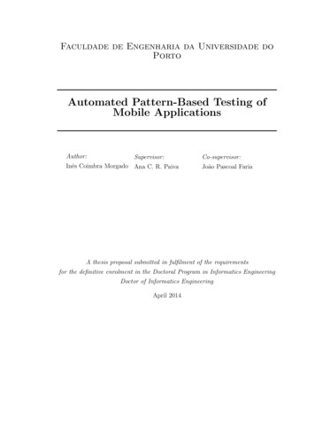 Automated Pattern-Based Testing Of Mobile Applications