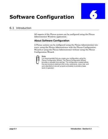 Plexus Software Configuration - PbxMechanic