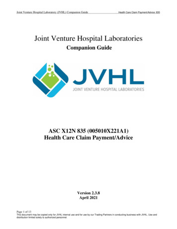 Joint Venture Hospital Laboratories - JVHL