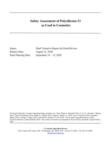 Safety Assessment Of Polysilicone-11 As Used In Cosmetics