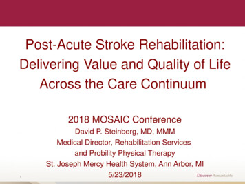 Post-Acute Stroke Rehabilitation: Delivering Value And .