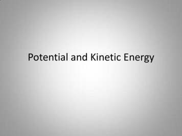 Potential And Kinetic Energy